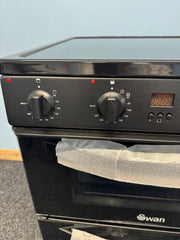 Swan SX16720B 60cm Electric Double Oven Cooker - Black