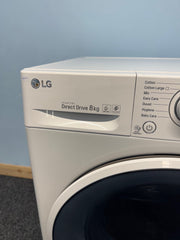 LG F14U2TDN0 6Motion Direct Drive 8kg Washing Machine - White