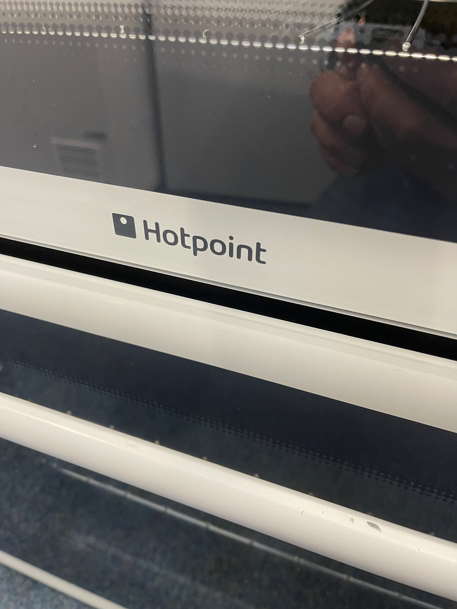 Hotpoint HAG60P 60cm Wide A+ Rated Gas Double Oven Cooker White