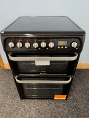 Hotpoint HUE61K S Ultima 60cm Electric Cooker with Ceramic Hob - Black