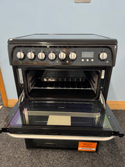 Hotpoint HUE61K S Ultima 60cm Electric Cooker with Ceramic Hob - Black