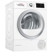 Bosch WTWH7660GB Serie 6 9kg Heat Pump Tumble Dryer, WiFi-Enabled - White