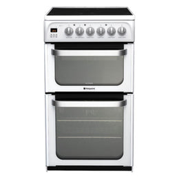 Hotpoint HUE52PS 50cm Electric Double Oven Cooker - White