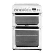 Hotpoint Ultima HUE62PS 60cm Electric Cooker with Ceramic Hob - White