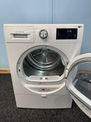 Bosch WTWH7660GB Serie 6 9kg Heat Pump Tumble Dryer, WiFi-Enabled - White