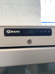 Gram Compact KG410RGC6W 346L Glass Door Refrigerator - Silver