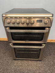 Hotpoint HUE61XS 60cm Electric Cooker with Ceramic Hob - Stainless Steel