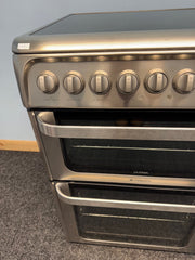 Hotpoint HUE61XS 60cm Electric Cooker with Ceramic Hob - Stainless Steel