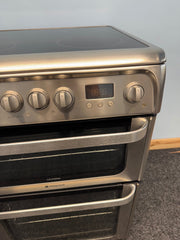 Hotpoint HUE61XS 60cm Electric Cooker with Ceramic Hob - Stainless Steel