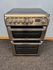 Hotpoint HUE61XS 60cm Electric Cooker with Ceramic Hob - Stainless Steel
