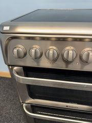 Hotpoint HUE61XS 60cm Electric Cooker with Ceramic Hob - Stainless Steel