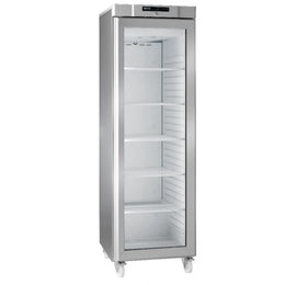 Gram Compact KG410RGC6W 346L Glass Door Refrigerator - Silver