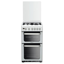 Hotpoint HUG52P Ultima 50cm Double Oven Gas Cooker - White