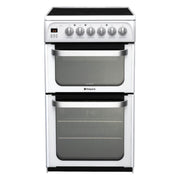 Hotpoint HUE52PS 50cm Electric Double Oven Cooker - White