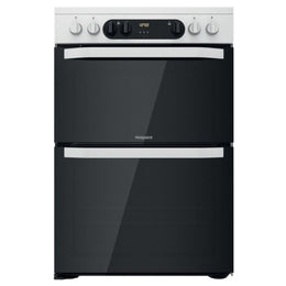 Hotpoint HDM67V9CMW 60cm Electric Double Oven Cooker - White