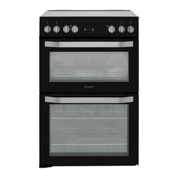 Hotpoint HDM67V9HCB 60cm Electric Double Oven Cooker - Black